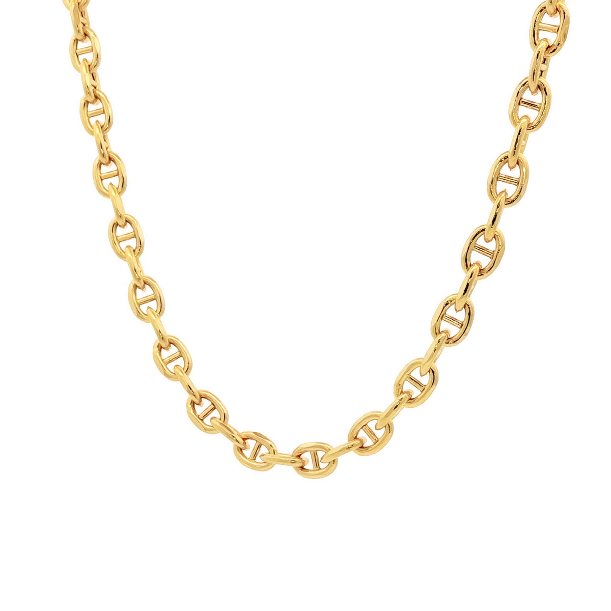 14kt Yellow Gold 4mm Hollow Anchor Link Chain 22 inch