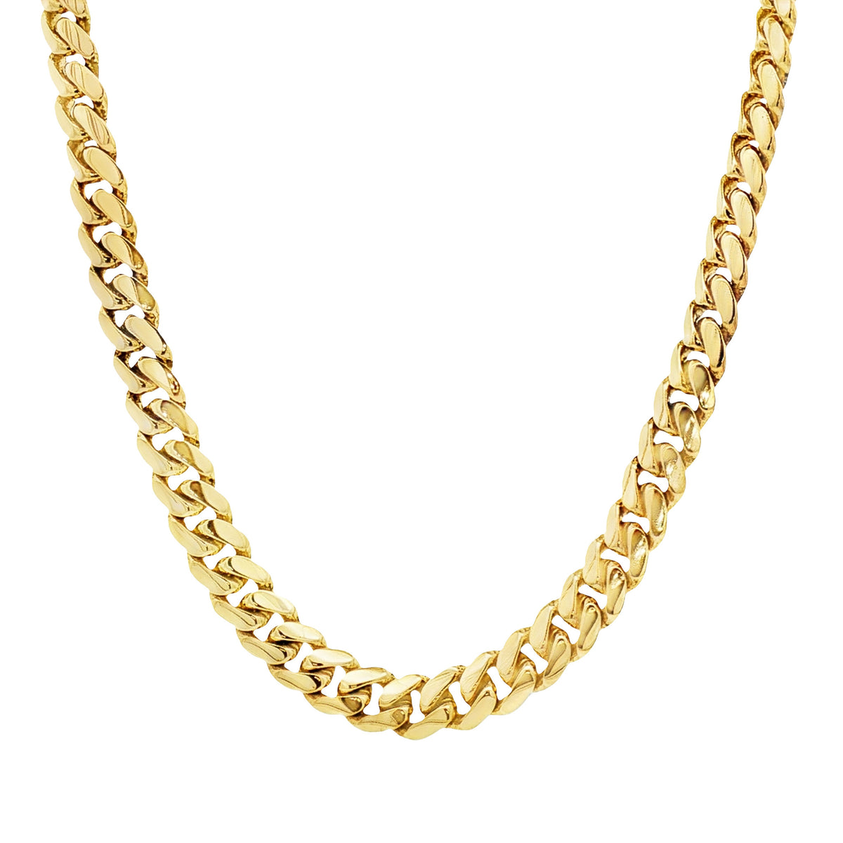 Men's 14kt Yellow Gold 7mm Cuban Link Necklace 24 inch