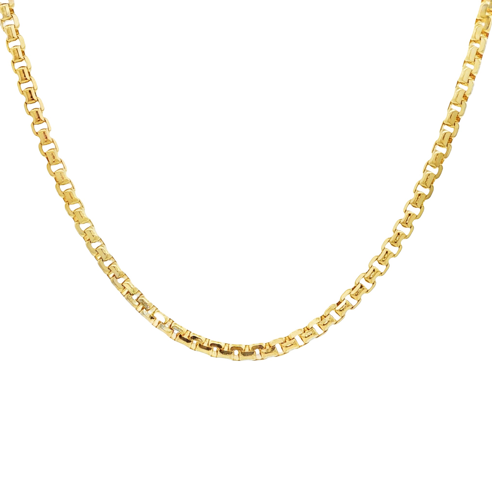 14kt Yellow Gold 2mm Rounded Box Chain 22 inch