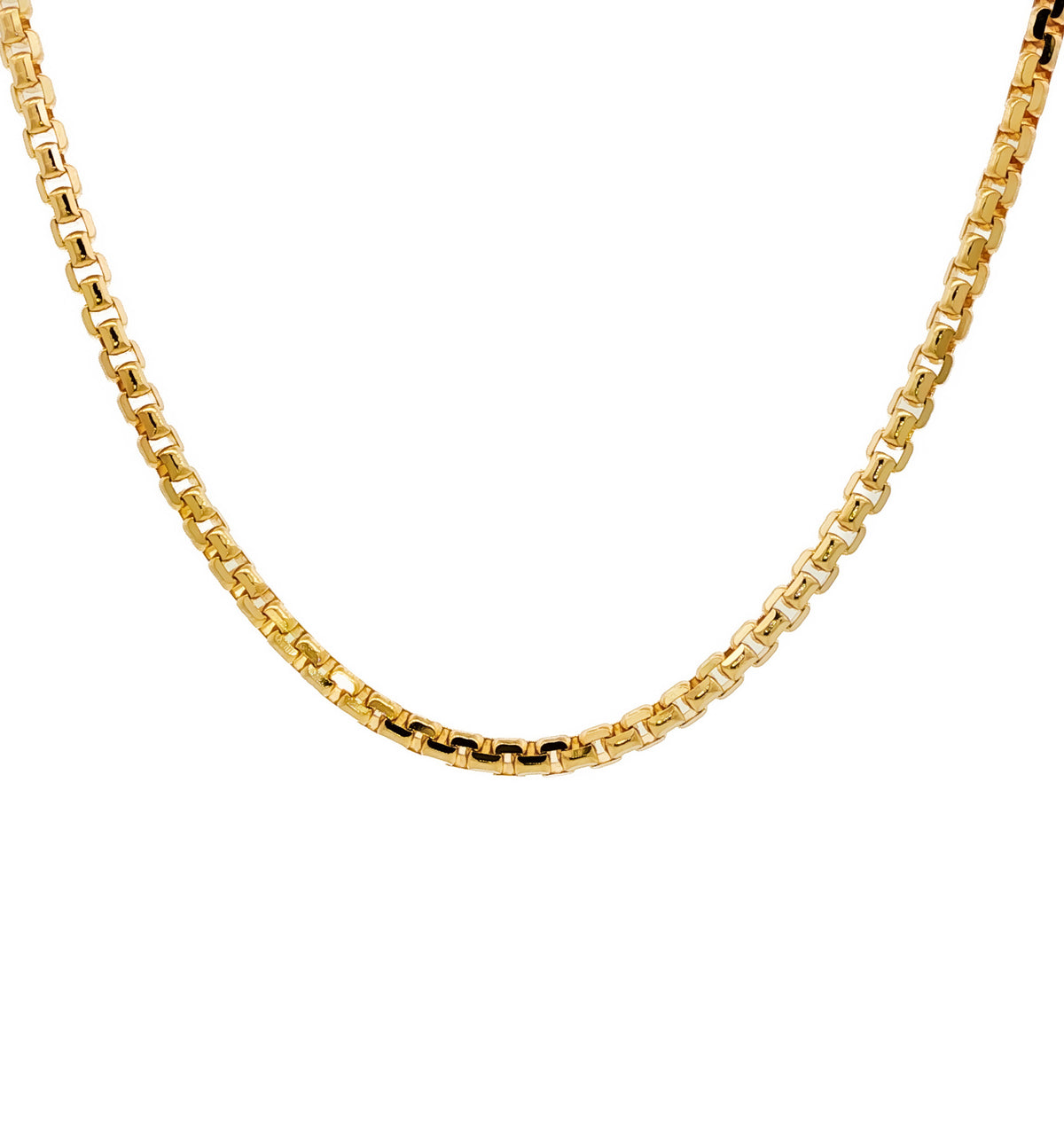 14kt Yellow Gold 2mm Rounded Box Chain 22 inch