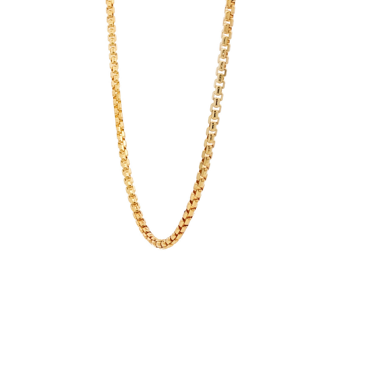 14kt Yellow Gold 2mm Rounded Box Chain 22 inch