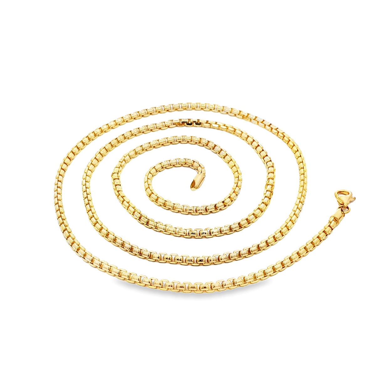 14kt Yellow Gold 2mm Rounded Box Chain 22 inch