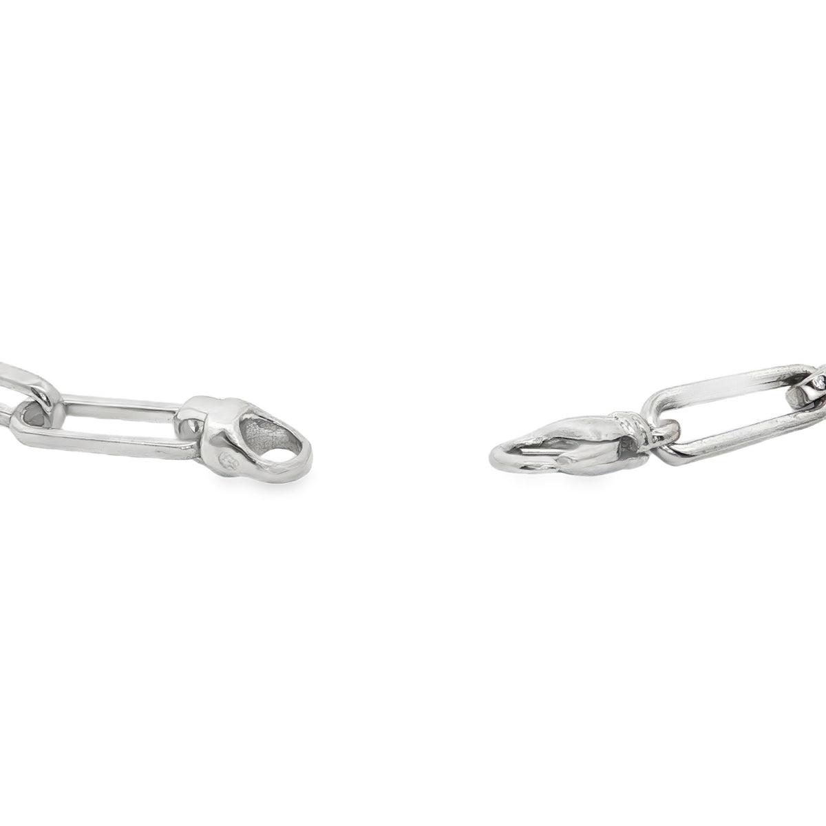 14kt White Gold 3.3mm Paperclip Link Bracelet 7 inch,7.25 inch,7.5 inch,8 inch