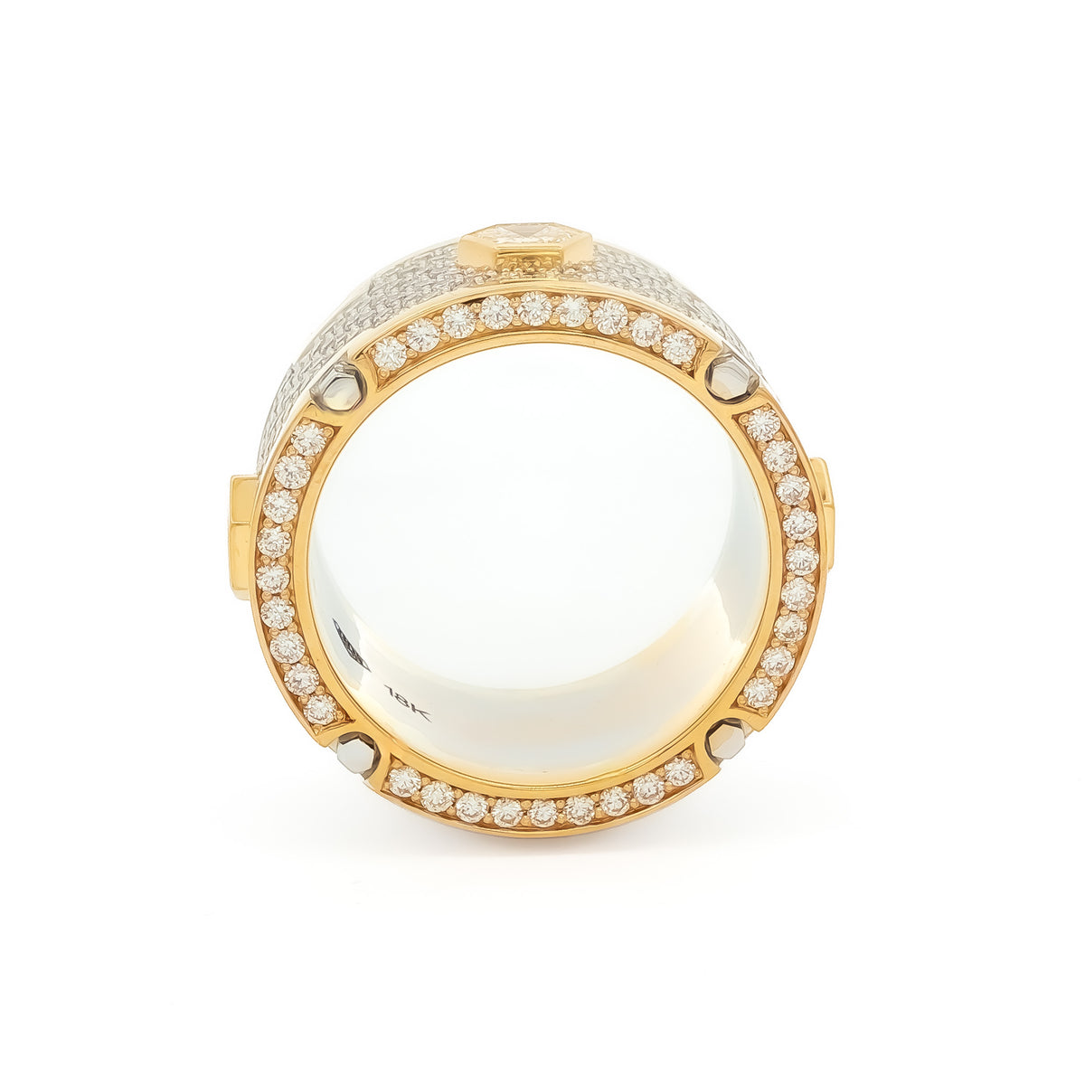 Medoro Hexagon Men's Eternity Ring – 18KT Yellow Gold with 5.13 CTW Diamonds