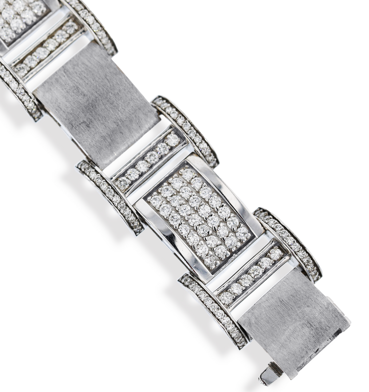 MEN'S 14KT WHITE GOLD 6.30CTW DIAMOND BRACELET