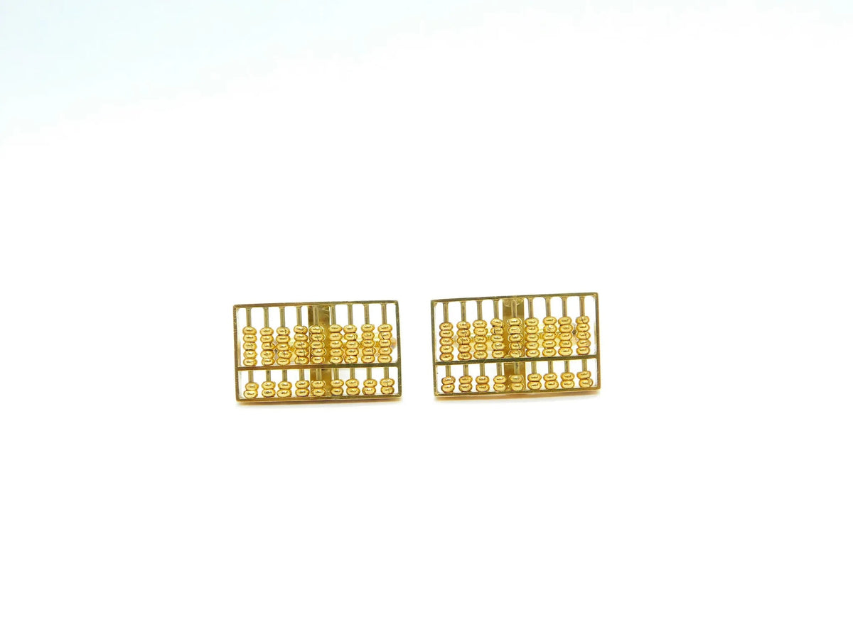 14kt Yellow Gold Abacus Cufflinks