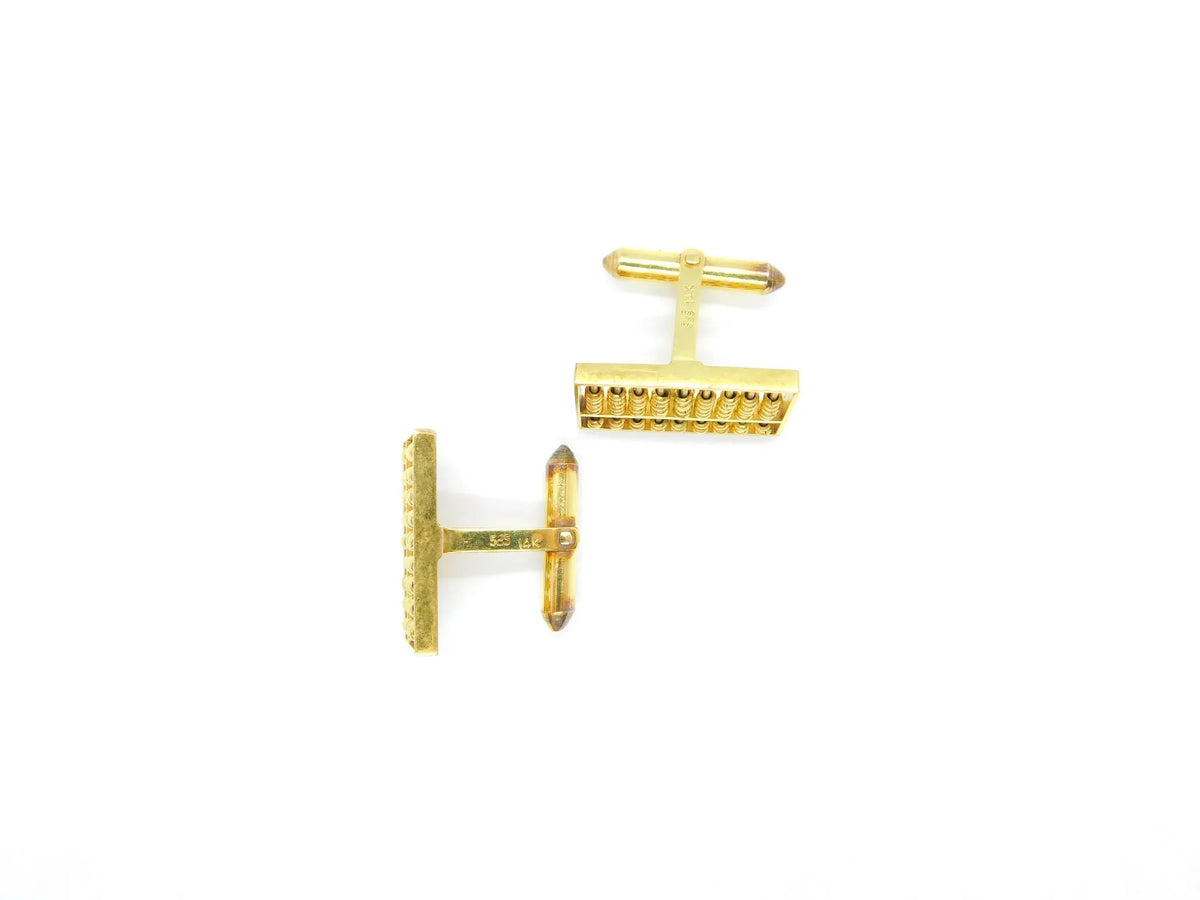 14kt Yellow Gold Abacus Cufflinks