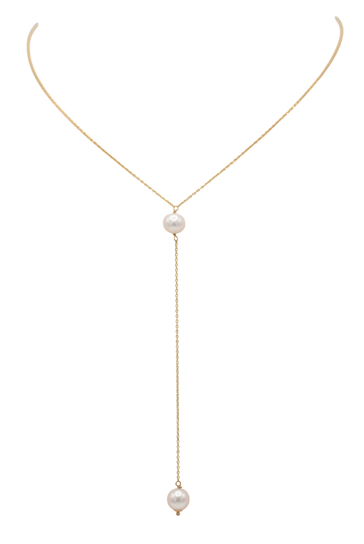 14kt Yellow Gold Pearl Drop Necklace