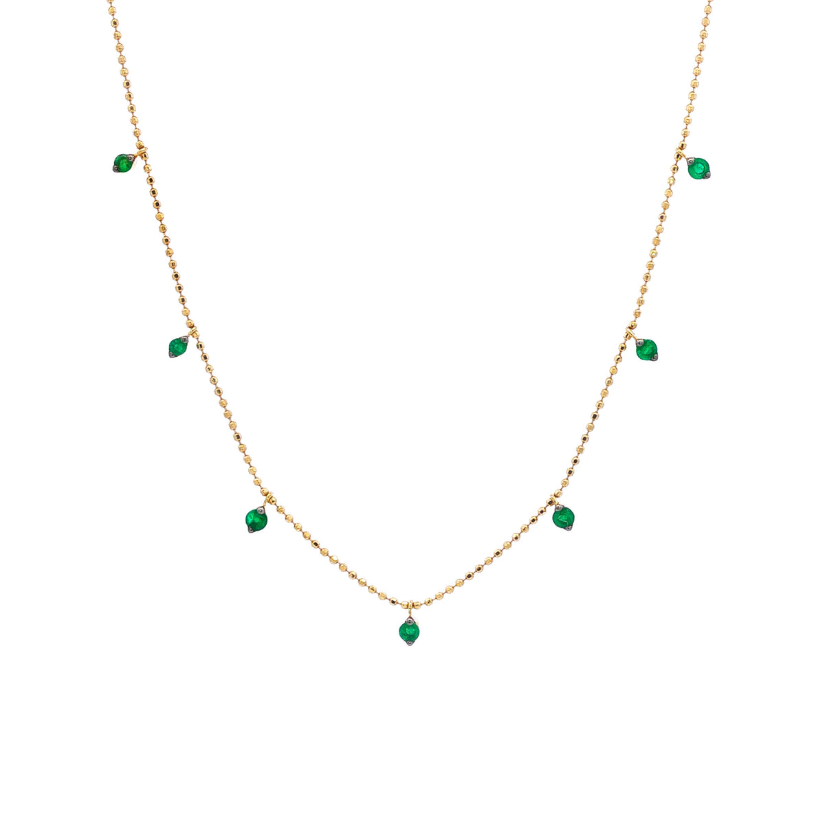 14kt Yellow Gold 0.60ctw Round Diamond Dangle Necklace- 18"