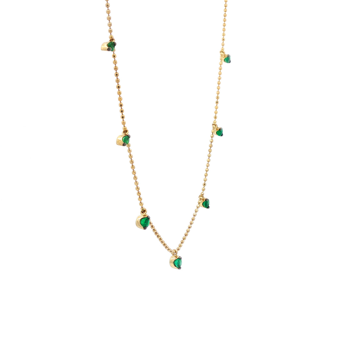 14kt Yellow Gold 0.60ctw Round Diamond Dangle Necklace- 18"