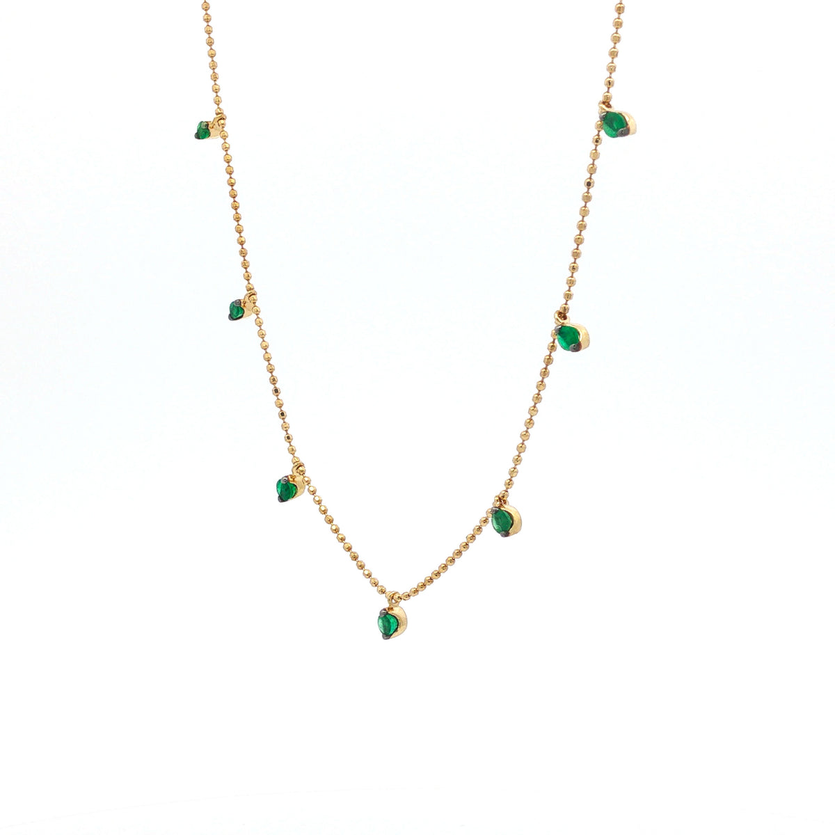 14kt Yellow Gold 0.60ctw Round Diamond Dangle Necklace- 18"