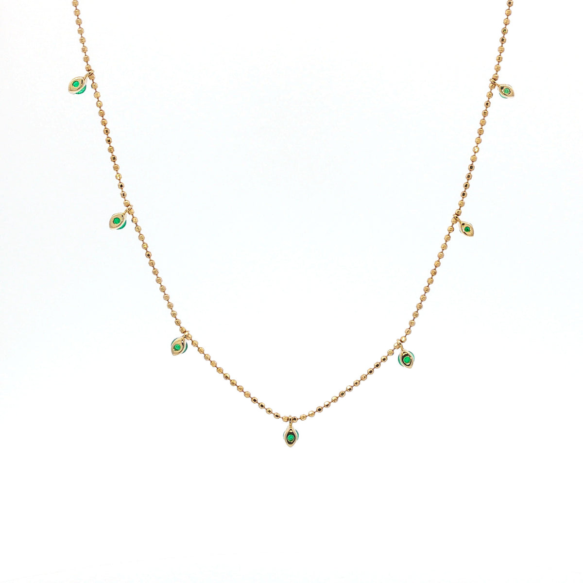 14kt Yellow Gold 0.60ctw Round Diamond Dangle Necklace- 18"