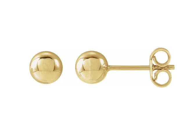 14KT Yellow Gold 5MM Ball Earrings