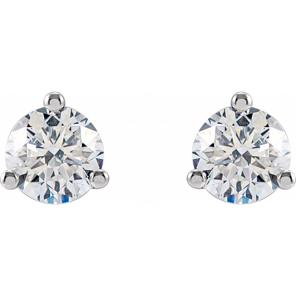 14kt White Gold 3/4 ctw Round G-H/SI Diamond Earrings