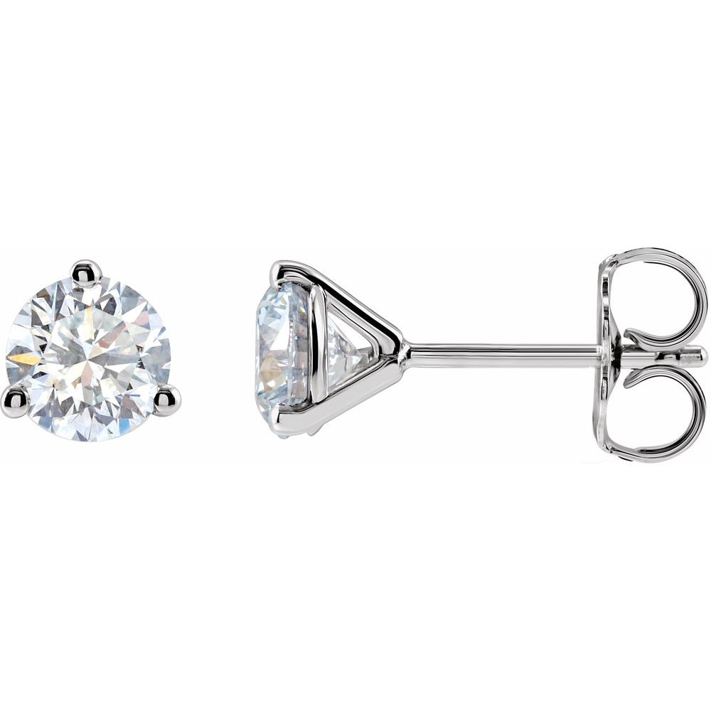 14kt White Gold 1.00 ctw Round G-H/SI Diamond Earrings