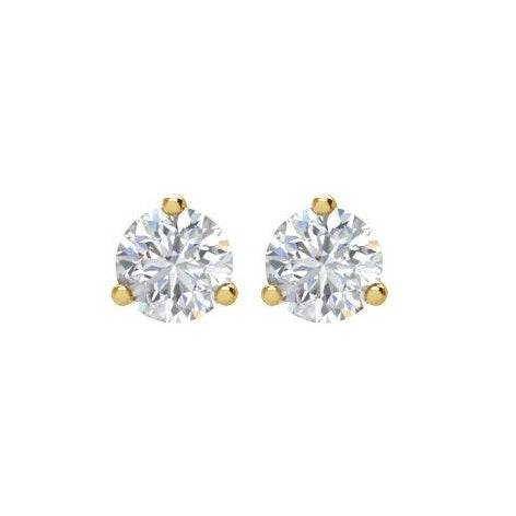 14kt Yellow Gold 1 1/2 ctw Round G-H/SI Diamond Earrings