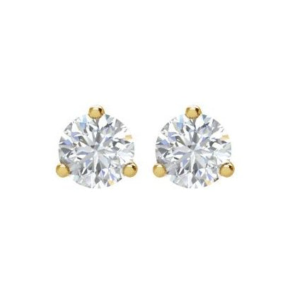 14kt Yellow Gold 1.00 ctw Round G-H/SI Diamond Earrings