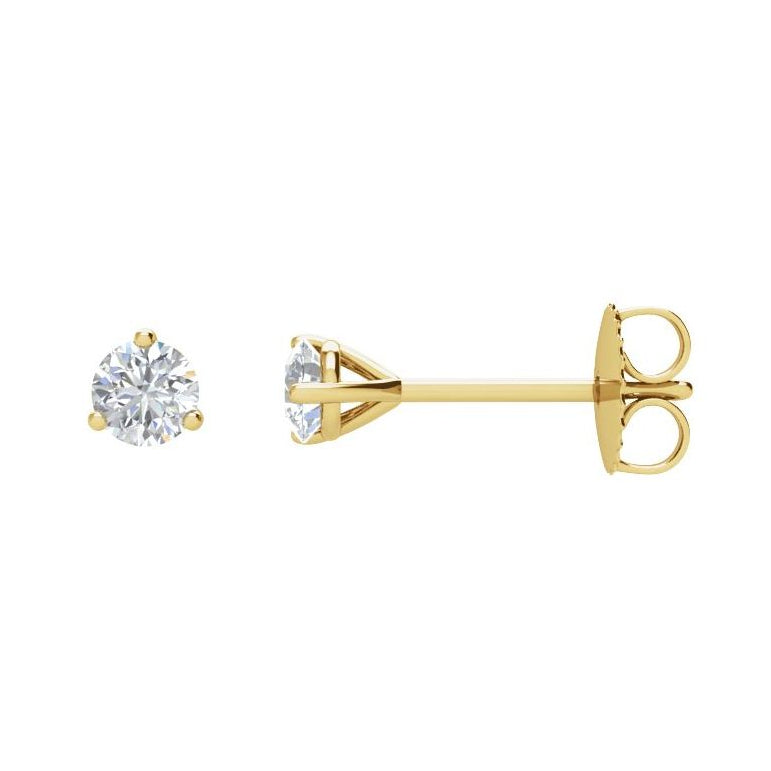 14kt Yellow Gold 3/4ctw Round G-H/SI Diamond Earrings