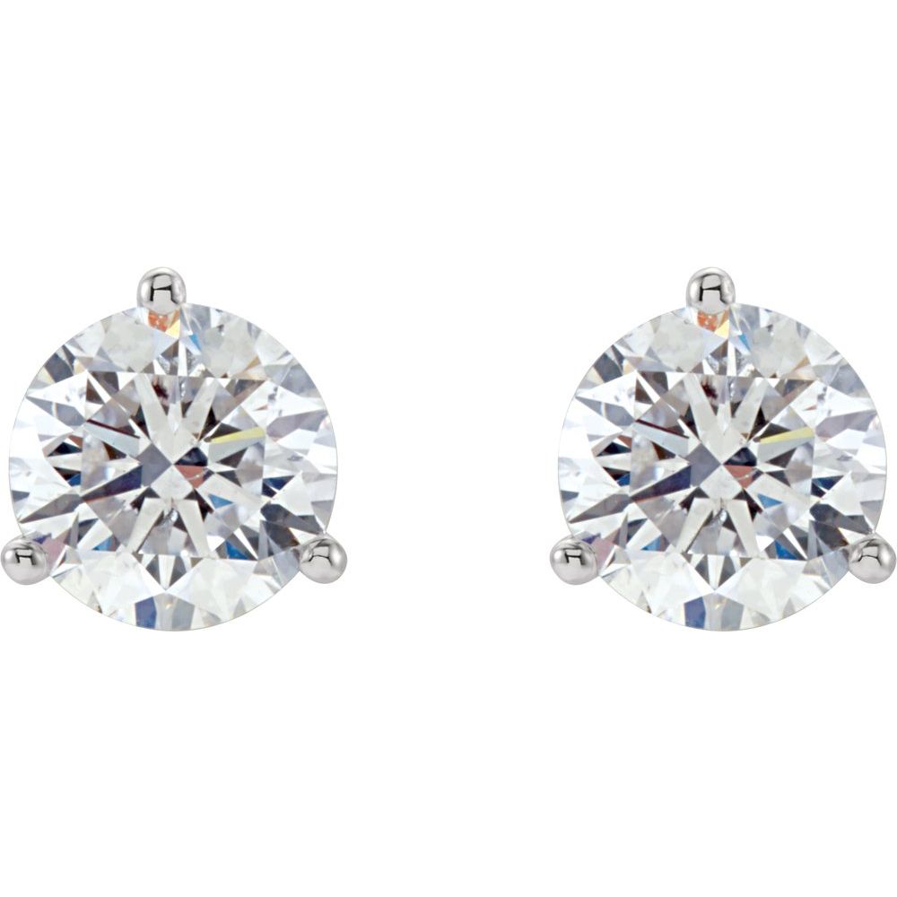 14kt White Gold 2.00 ctw Round G-H/SI Diamond Earrings