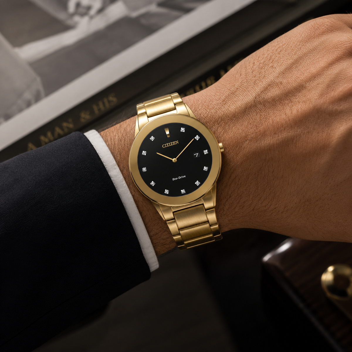 Men's Citizen Axiom Watch with Diamonds