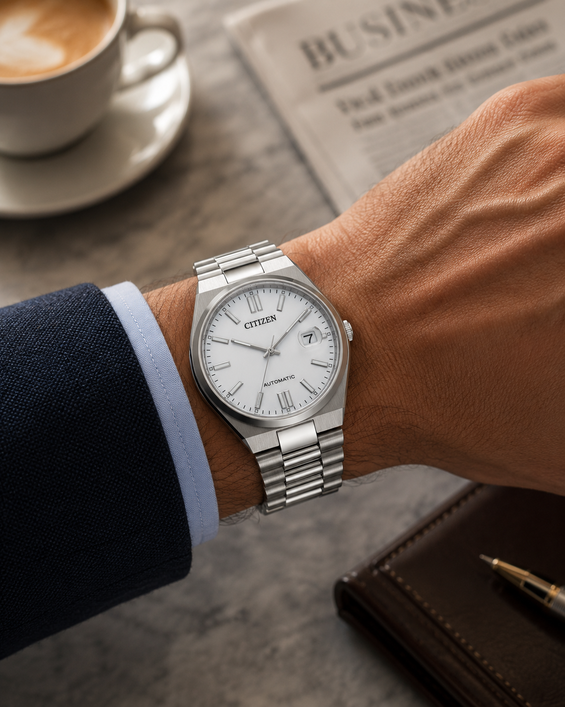 Men's Citizen Tsuyosa Automatic White Dial Watch