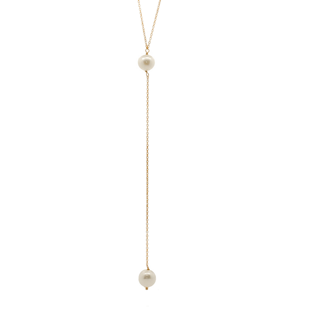 14kt Yellow Gold Pearl Drop Necklace