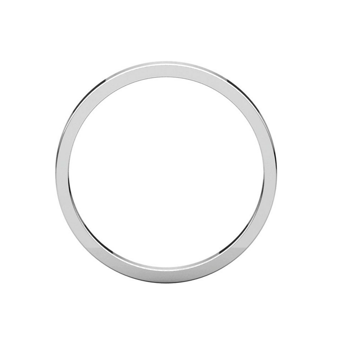 Women's Platinum 2mm Flat Wedding Band 4,4.5,5,5.5,6,6.5,7,7.5,8,8.5,9
