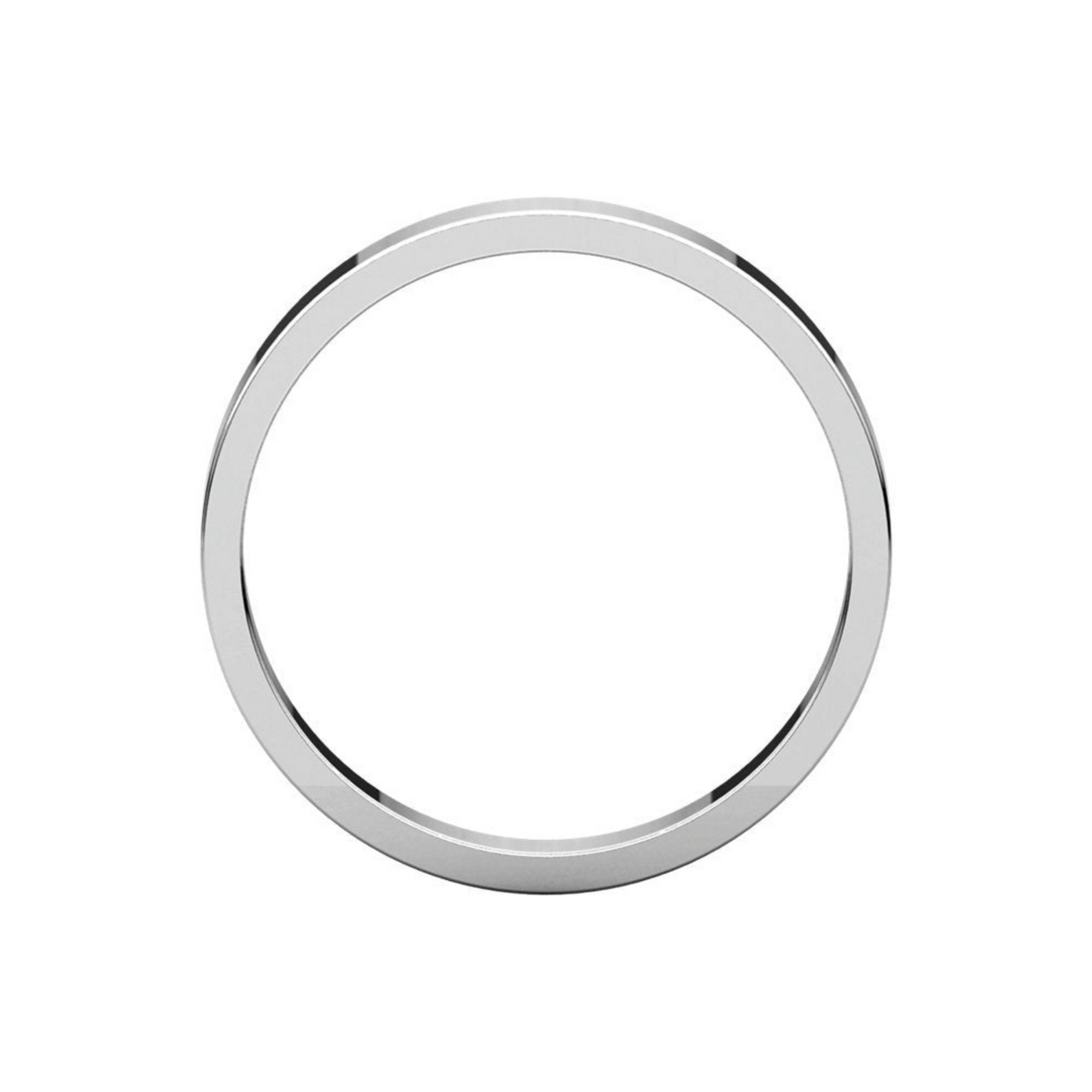Women's Platinum 3mm Flat Wedding Band 4,4.5,5,5.5,6,6.5,7,7.5,8,8.5,9