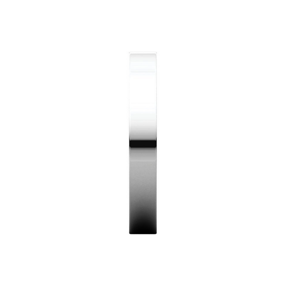 Women's Platinum 3mm Flat Wedding Band 4,4.5,5,5.5,6,6.5,7,7.5,8,8.5,9