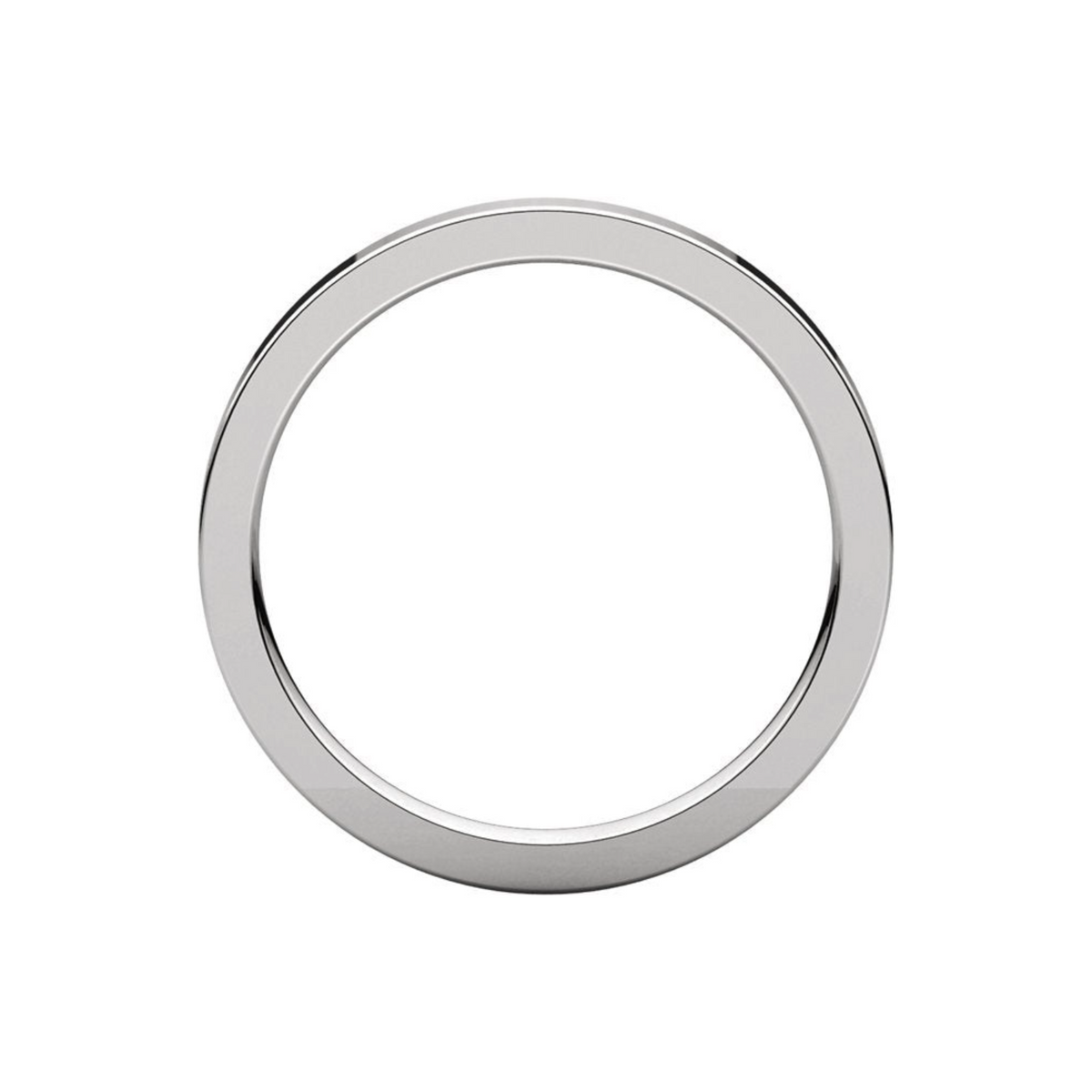 Women's Platinum 2mm Flat Comfort Fit Wedding Band 4,4.5,5,5.5,6,6.5,7,7.5,8,8.5,9