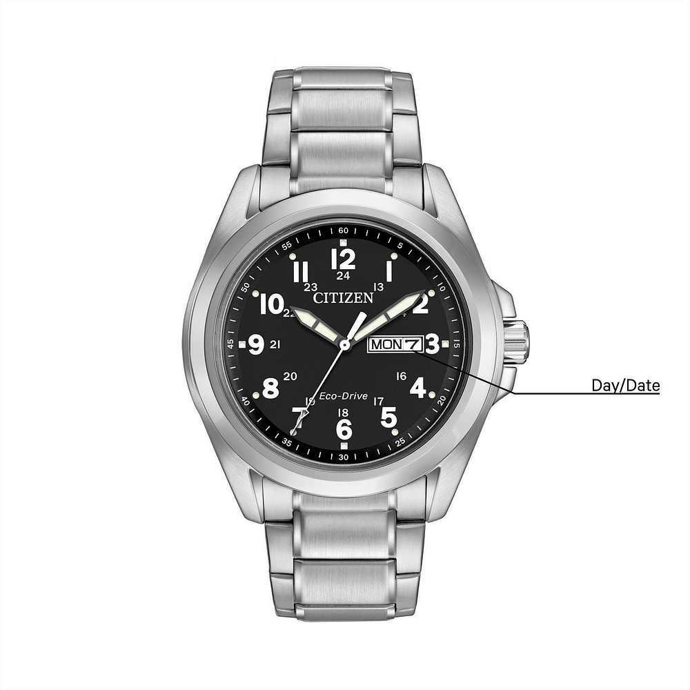 MEN`S CITIZEN GARRISON BLACK DIAL
