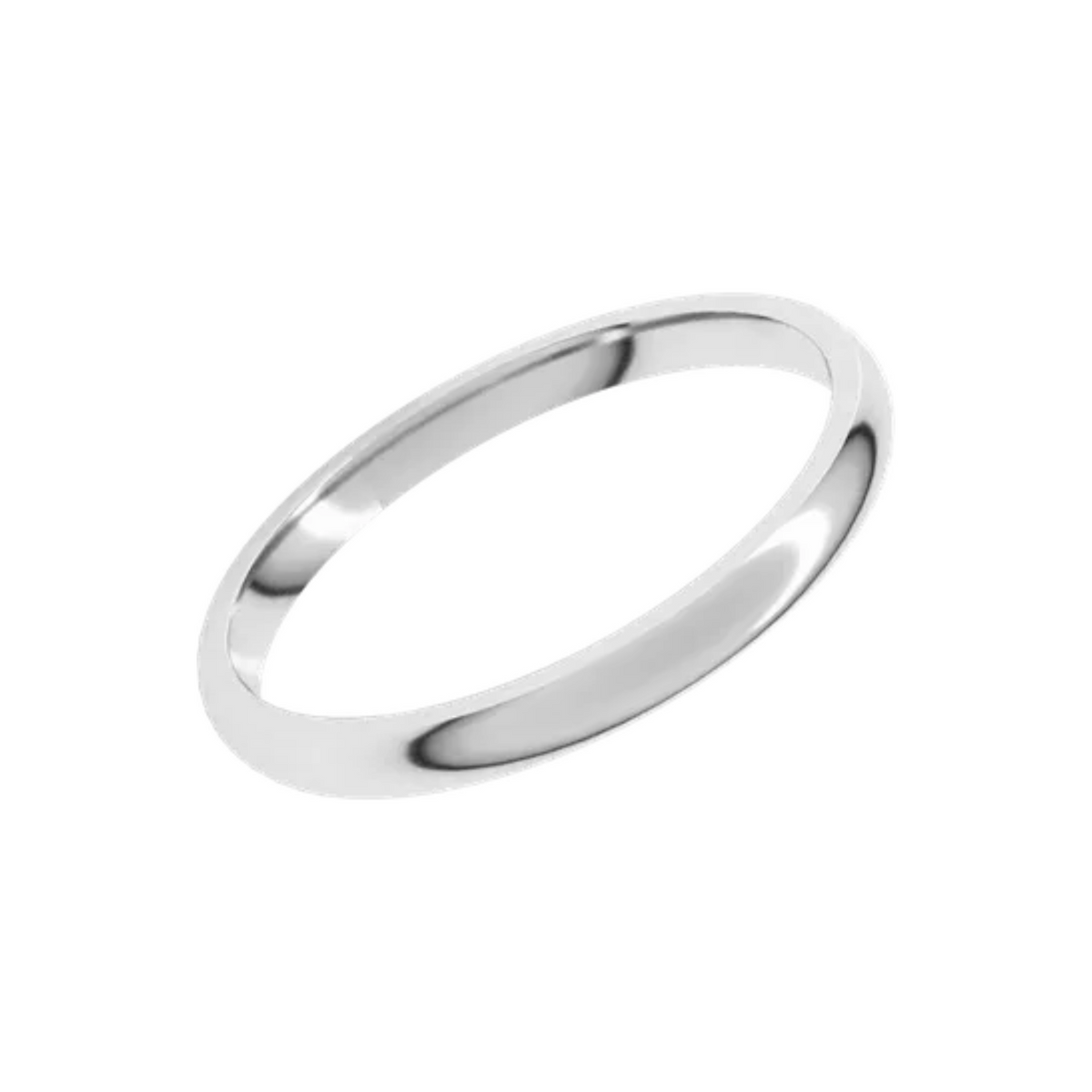 Women's Platinum 2mm Light Comfort Fit Wedding Band 4,4.5,5,5.5,6,6.5,7,7.5,8,8.5,9