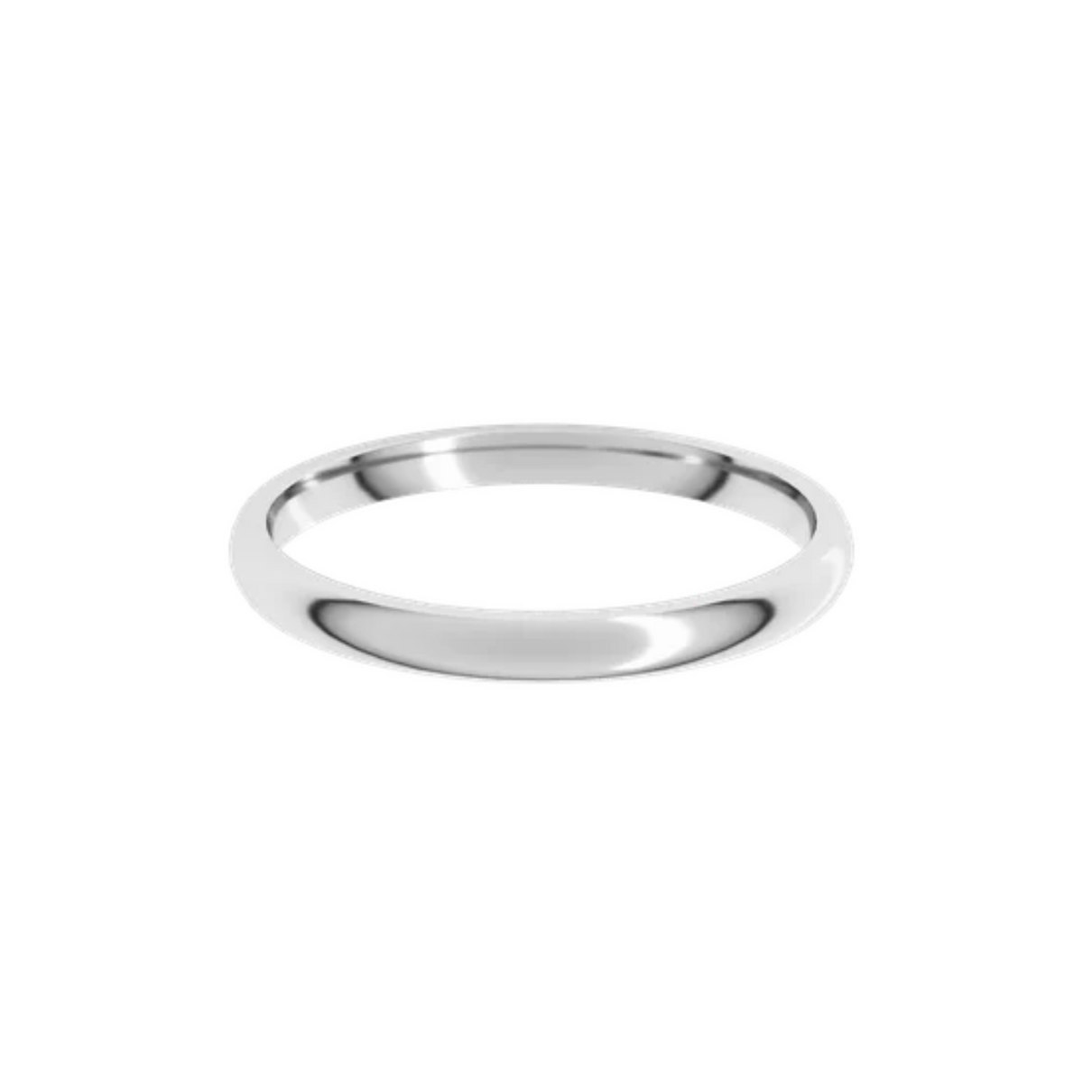 Women's Platinum 2mm Light Comfort Fit Wedding Band 4,4.5,5,5.5,6,6.5,7,7.5,8,8.5,9