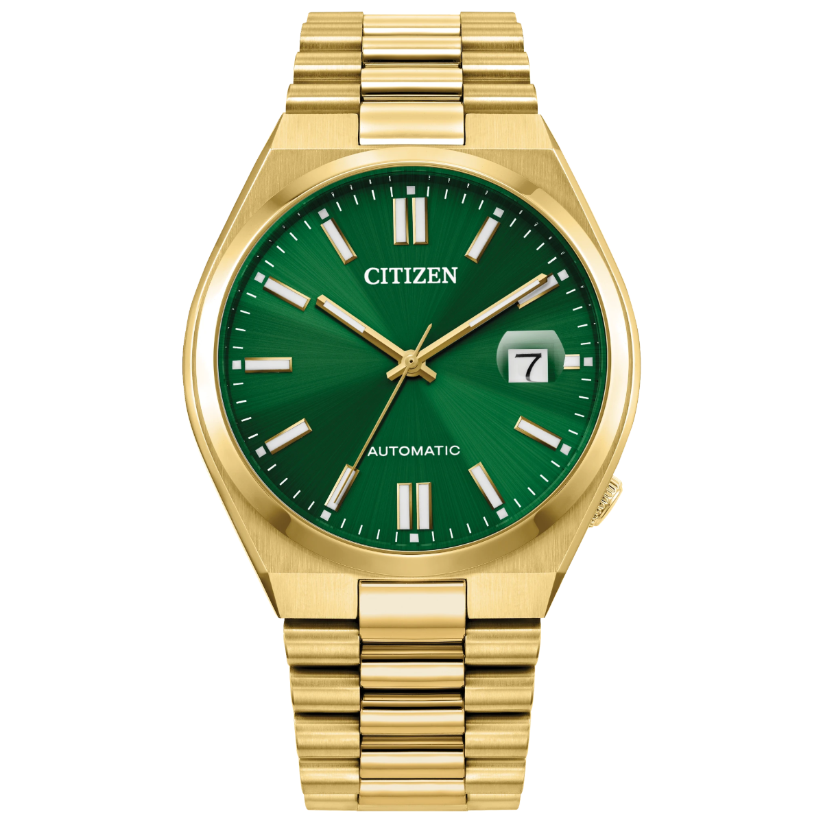 Men's Citizen Tsuyosa Green Dial Gold-Tone Watch