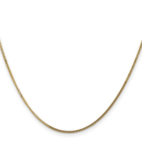 14KT GOLD 1.3MM CURB CHAIN NECKLACE - 4 LENGTHS 16 Inch / White,16 Inch / Yellow,18 Inch / White,18 Inch / Yellow,20 Inch / White,20 Inch / Yellow,24 Inch / White,24 Inch / Yellow