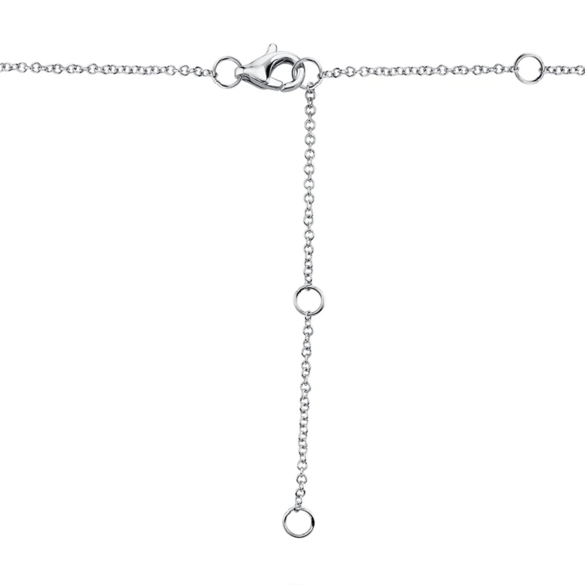 14kt Gold Elongated .21 ctw Pave Diamond Heart Necklace Rose,White,Gold