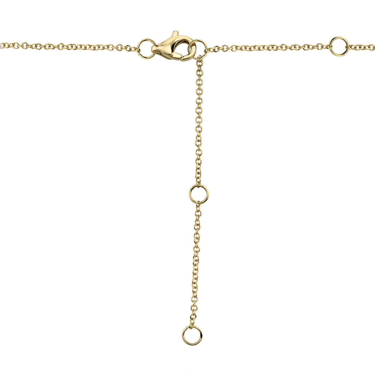 14kt Gold Elongated .21 ctw Pave Diamond Heart Necklace Rose,White,Gold