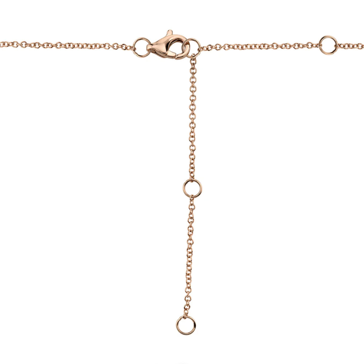 14kt Gold Elongated .21 ctw Pave Diamond Heart Necklace Rose,White,Gold