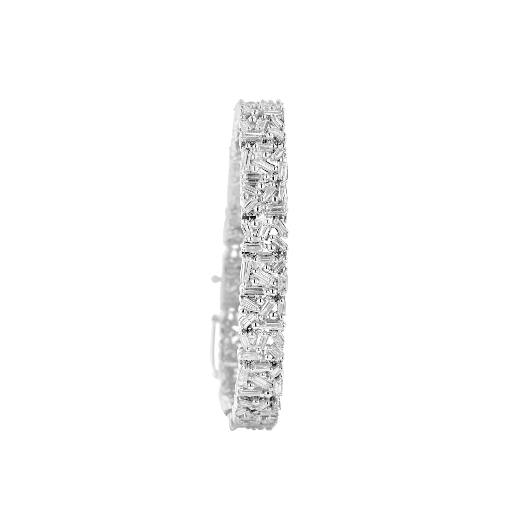 18kt White Gold 5.7 3ct Diamond Bracelet