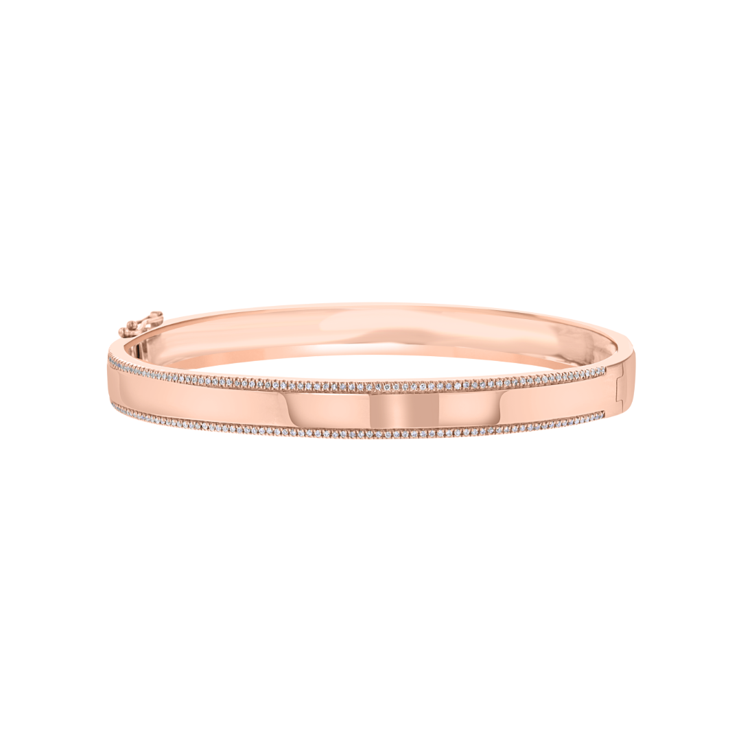 14kt Rose Gold .40 ctw Diamond Bangle Bracelet