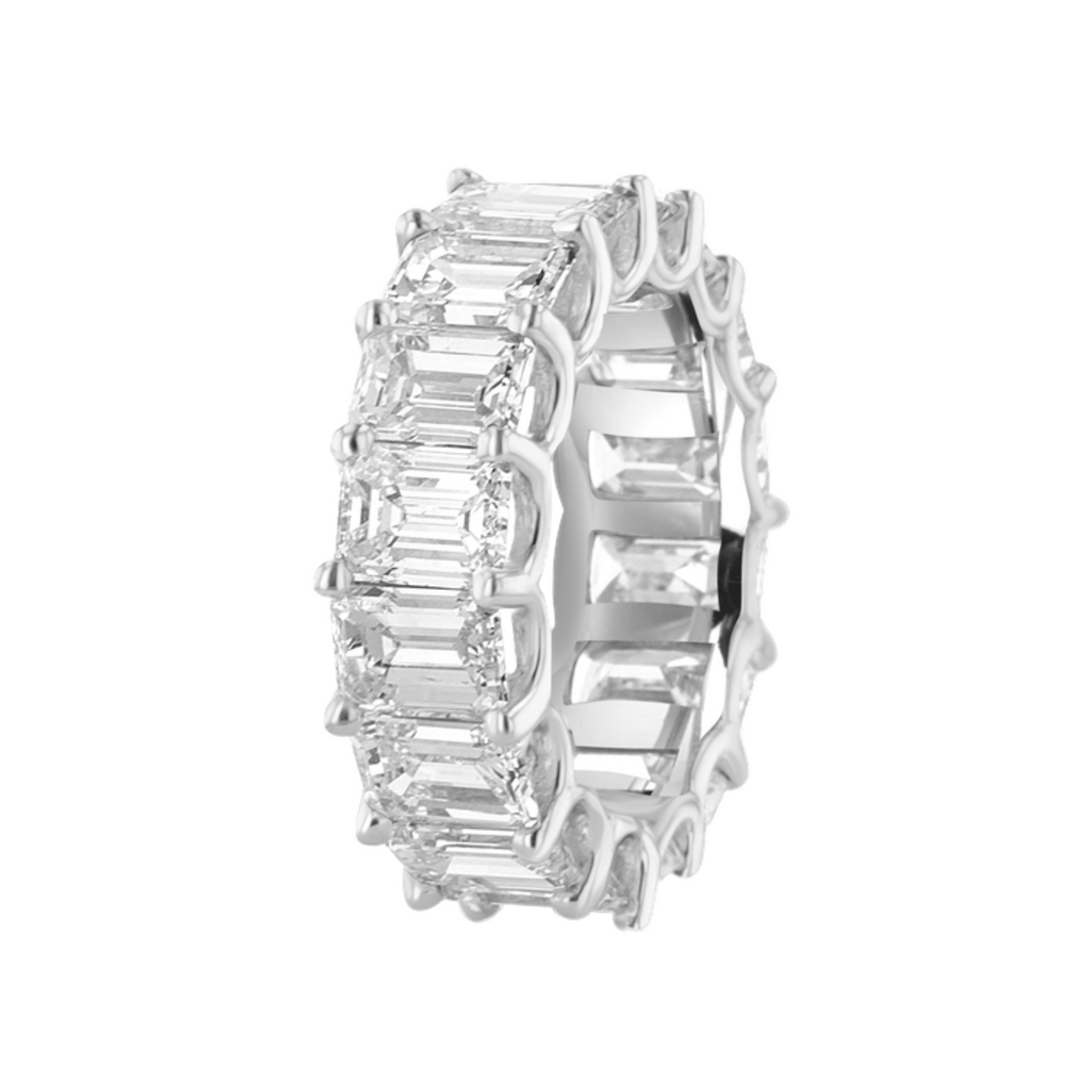 18KT WHITE GOLD 11.84CTW DIAMOND ETERNITY BAND 6.5