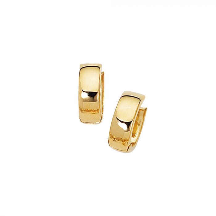 EMILIQUE 14KT YELLOW GOLD POLISHED HUGGIE EARRINGS