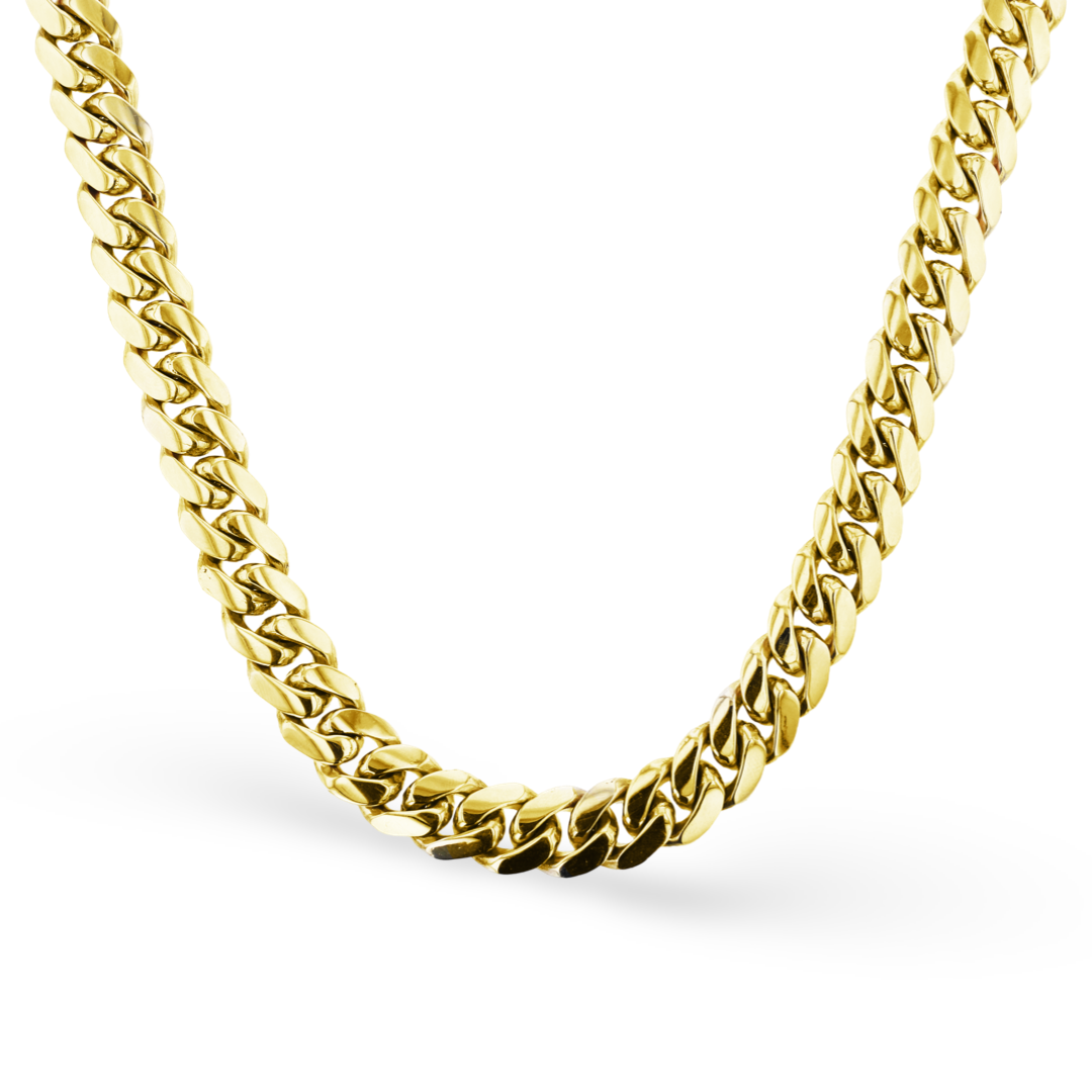 MEN'S 10KT YELLOW GOLD 10.5MM CUBAN LINK NECKLACE