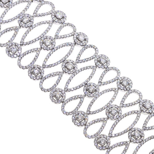 14kt White Gold 16.50 ctw Diamond Fancy Design Bracelet