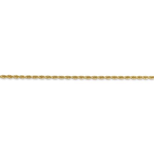 14KT Gold 1.5MM Diamond Cut Handmade Rope Chain - 4 Lengths 16 Inches / Yellow,18 Inches / Yellow,20 Inches / Yellow,24 Inches / Yellow