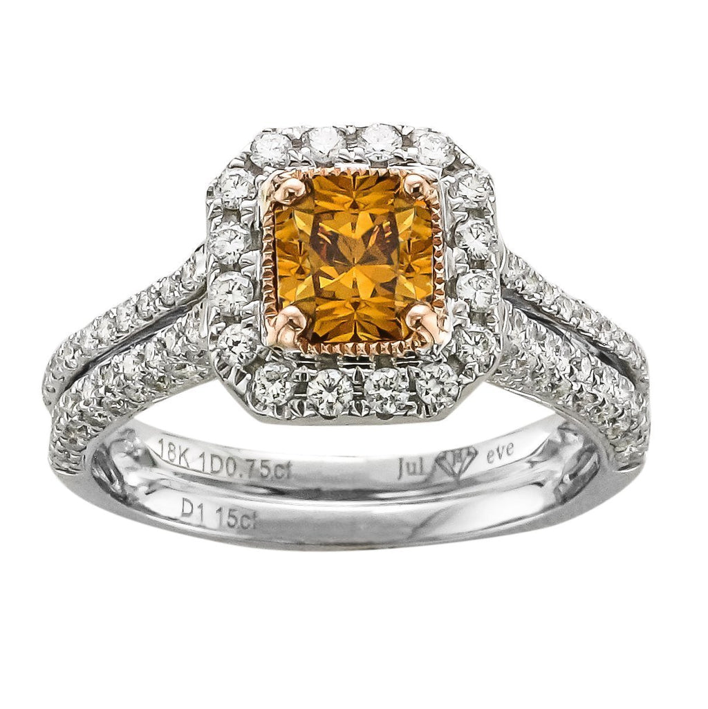 .75ct Fancy Deep Brownish Yellow/Orange Diamond Ring – GDS