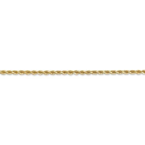 14KT Gold 2MM Diamond Cut Rope Chain - 4 Lengths Available 16 Inches / White,16 Inches / Yellow,18 Inches / White,18 Inches / Yellow,20 Inches / White,20 Inches / Yellow,24 Inches / White,24 Inches / Yellow