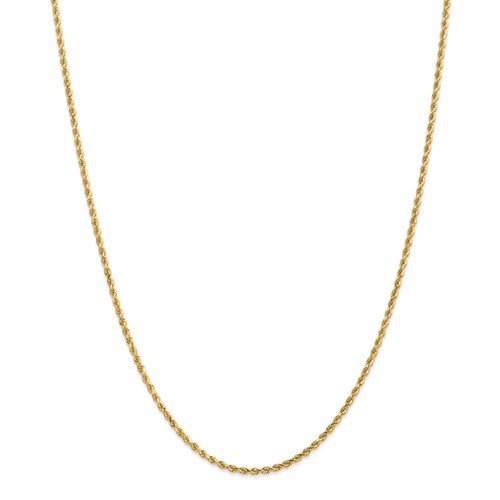 14KT Gold 2MM Diamond Cut Rope Chain - 4 Lengths Available 16 Inches / Yellow,18 Inches / Yellow,20 Inches / Yellow,24 Inches / Yellow