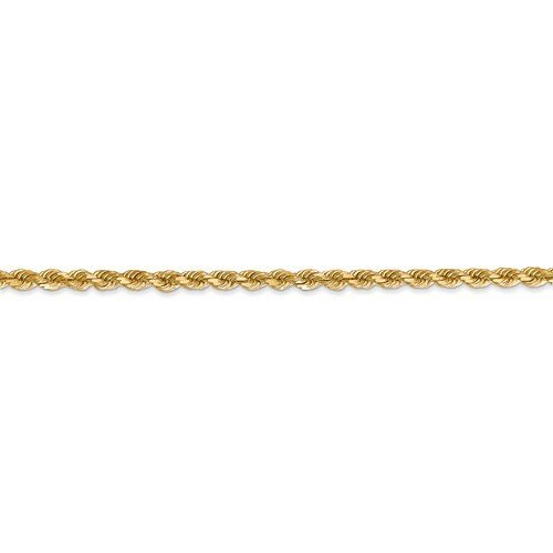 14KT Gold 2.75MM Diamond Cut Rope Chain - 4 Lengths Available 16 Inches / Yellow,18 Inches / Yellow,20 Inches / Yellow,24 Inches / Yellow