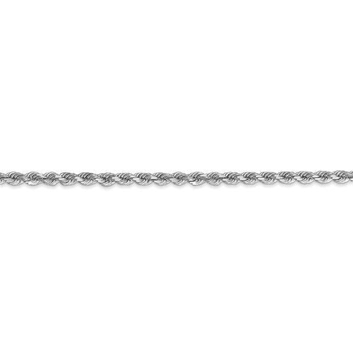 14KT Gold 2.75MM Diamond Cut Rope Chain - 4 Lengths Available 16 Inches / White,18 Inches / White,20 Inches / White,24 Inches / White